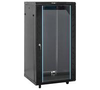 vidaXL Armadietto di Rete 22U 19" IP20 Nero 60x60x120 cm, armadio di rete autoportante, armadio dati, supporto di rete