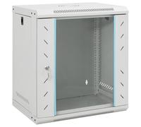 vidaXL Armadietto di rete a parete 12U da 19" IP20 53x40x60 cm