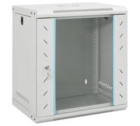 vidaXL Armadietto di Rete a Parete 12U da 19" IP20 53x40x60 cm, Armadio di Rete Montato a Parete, Armadio Dati, Supporto di Rete