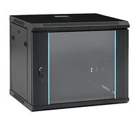 vidaXL Armadietto Dispositivi di Rete a Parete 9U Stoccaggio Accessori Rete Router Modem Computer Bloccabile da 19" IP20 600x450x510 mm