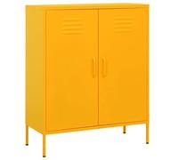vidaXL Armadietto Giallo Senape 80x35x101,5 cm in Acciaio