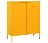 vidaXL Armadietto Giallo Senape 80x35x101,5 cm in Acciaio