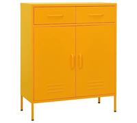 vidaXL Armadietto Giallo Senape 80x35x101,5 cm in Acciaio