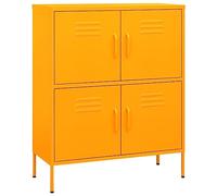 vidaXL Armadietto Giallo Senape 80x35x101,5 cm in Acciaio