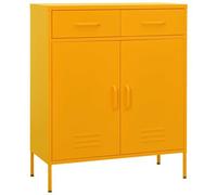 vidaXL Armadietto Giallo Senape 80x35x101,5 cm in Acciaio