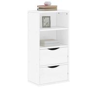vidaXL Armadietto Laterale con Cassetti ODDA Bianco 40x24x79 cm