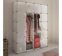 vidaXL Armadietto Modulare 14 Scomparti Bianco 37 x 146 x 180,5 cm