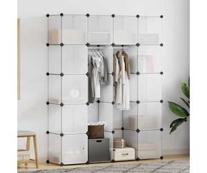vidaXL Armadietto Modulare 14 Scomparti Bianco 37 x 146 x 180,5 cm