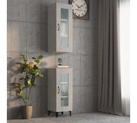 vidaXL Armadietto Pensile a Parete Grigio Cemento 34,5x34x90 cm