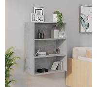 vidaXL Armadietto Pensile a Parete Grigio Cemento 69,5x32,5x90 cm