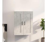 vidaXL Armadietto Pensile a Parete Grigio Cemento 69,5x32,5x90 cm