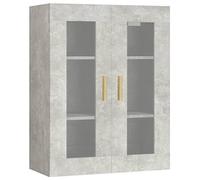 vidaXL Armadietto Pensile a Parete Grigio Cemento 69,5x34x90 cm