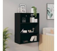 vidaXL Armadietto Pensile a Parete Nero 69,5x32,5x90 cm