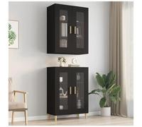 vidaXL Armadietto Pensile a Parete Nero 69,5x34x90 cm