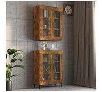 vidaXL Armadietto Pensile a Parete Rovere Fumo 69,5x34x90 cm