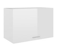 vidaXL, armadietto pensile, 1 scaffale, per cucina, armadietto, da incasso, mobili da cucina, credenza pensile, credenza da cucina, colore: bianco lucido, 60 x 31 x 40 cm