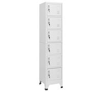 vidaXL Armadietto per armadietti, raccoglitore per riporre attrezzature sportive, prodotti per la pulizia interni, ufficio, grigio chiaro, 38 x 40 x 180 cm, acciaio