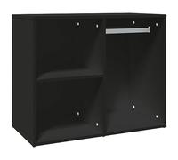 vidaXL Armadietto per cosmetici Nero 80x40x65 cm in legno multistrato