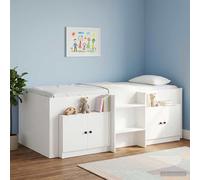 vidaXL Armadietto per letto con porta 2 pcs Bianco 66 x 35 x 48 cm, Ripostiglio per camera, unità modulare, comodino rettangolare, design minimalista, mobile funzionale, organizer moderno