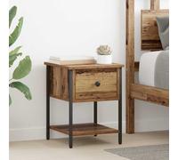 vidaXL Armadietto per letto 2 pcs Legno vecchio 40 x 39 x 40cm