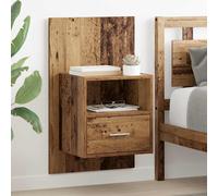 vidaXL Armadietto per letto 2 pcs Legno vecchio 48.5 x 32.5 x 80 cm