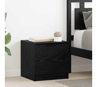 vidaXL Armadietto per letto 2 pcs Rovere nero 40 x 39 x 40 cm