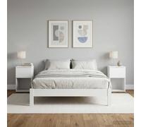 vidaXL Armadietto per letto 2 pz Bianco 29 x 31,5 x 49 cm