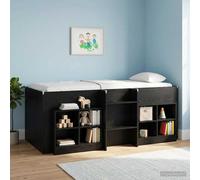 vidaXL Armadietto per letto 2 pz Rovere Nero 66 x 33 x 48 cm