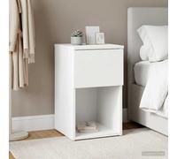 vidaXL Armadietto per letto Bianco 29 x 31,5 x 49 cm, Mobili per camera, mobile moderno, comodino minimalista, tavolo in legno, decorazioni pratiche