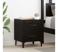 vidaXL Armadietto per letto con cassetto Rovere nero 40 x 35 x 47,5 cm