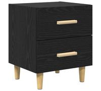 vidaXL Armadietto per letto con cassetto Rovere nero 40 x 35 x 47,5 cm