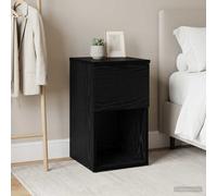 vidaXL Armadietto per letto Rovere Nero 29 x 31,5 x 49 cm