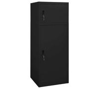 vidaXL Armadietto per Sella Nero 53x53x140 cm in Acciaio