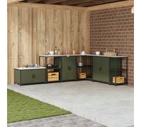 vidaXL Armadietto per Stoccaggio in Cucina Verde oliva 60 x 50 x 92 cm