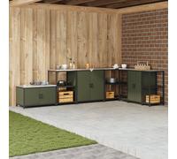 vidaXL Armadietto per Stoccaggio in Cucina Verde oliva 60 x 50 x 92 cm