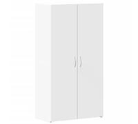 vidaXL Schedario Bianco 60x32x115 cm in Legno Multistrato, Mobile da Ufficio, portaoggetti da Ufficio, Mobile Porta File, arredo da Ufficio
