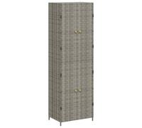 vidaXL Armadietto Portaoggetti da Giardino 59x40x180 cm in Polyrattan