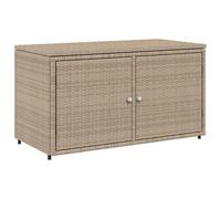 vidaXL Armadietto Portaoggetti Giardino Beige 110x55x60,5cm Polyrattan