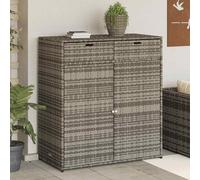 vidaXL Armadietto Portaoggetti Giardino Grigio 105x55x113cm Polyrattan