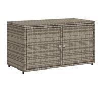 vidaXL Armadietto Portaoggetti Giardino Grigio 110x55x60,5 Polyrattan