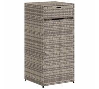 vidaXL Armadietto Portaoggetti Giardino Grigio 55x55x111cm Polyrattan
