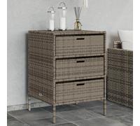 vidaXL Armadietto Portaoggetti Giardino Grigio 55x59x80cm Polyrattan