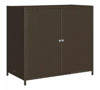 vidaXL Armadietto Portaoggetti Giardino Marrone 83x45x76 cm Polyrattan