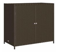 vidaXL Armadietto Portaoggetti Giardino Marrone 83x45x76 cm Polyrattan