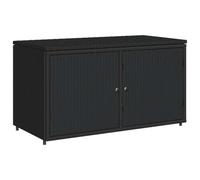 vidaXL Armadietto Portaoggetti Giardino Nero 110x55x60,5cm Polyrattan