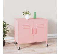 vidaXL Armadietto Rosa 60x35x56 cm in Acciaio