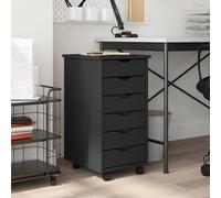 vidaXL Armadietto Rotante con Cassetti MOSS Grigio Legno Massello Pino