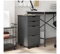 VIDAXL - Armadietto Rotante Con Cassetti Moss Grigio Legno Massello Pino