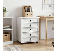 vidaXL Armadietto Rotolante con Cassetti CORONA Bianco