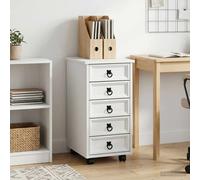 vidaXL Armadietto Rotolante con Cassetti CORONA Bianco